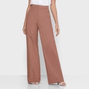 MANGO Front Pleated Wide Leg Pants Sz 4